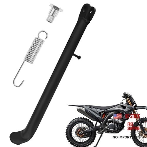 Dirt Bike Stand with Spring,Motorcycle Side Kickstand,11.8inch Mini Bike Black