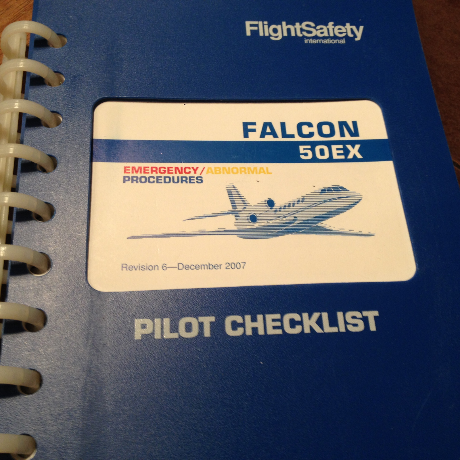 Falcon 50EX Emergency Abnormal Procedures Pilot Checklist