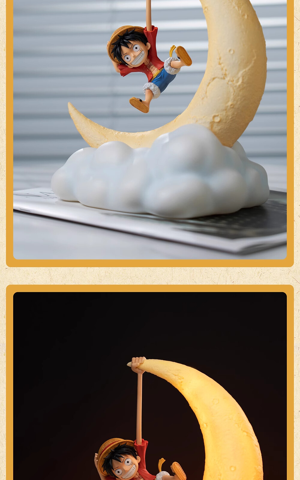 ONE PIECE Official Luffy Night Light Sensor Control Table LED Lamp Doll Toy Gift