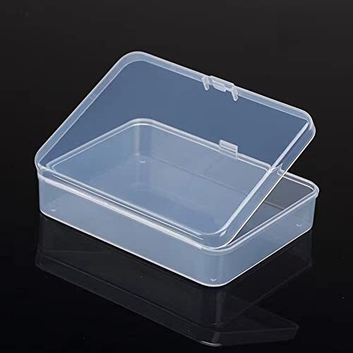 DKAOVH 4-Pack Rectangular Plastic Storage Containers Box 4.45 x 3.3 x 1.14 inch