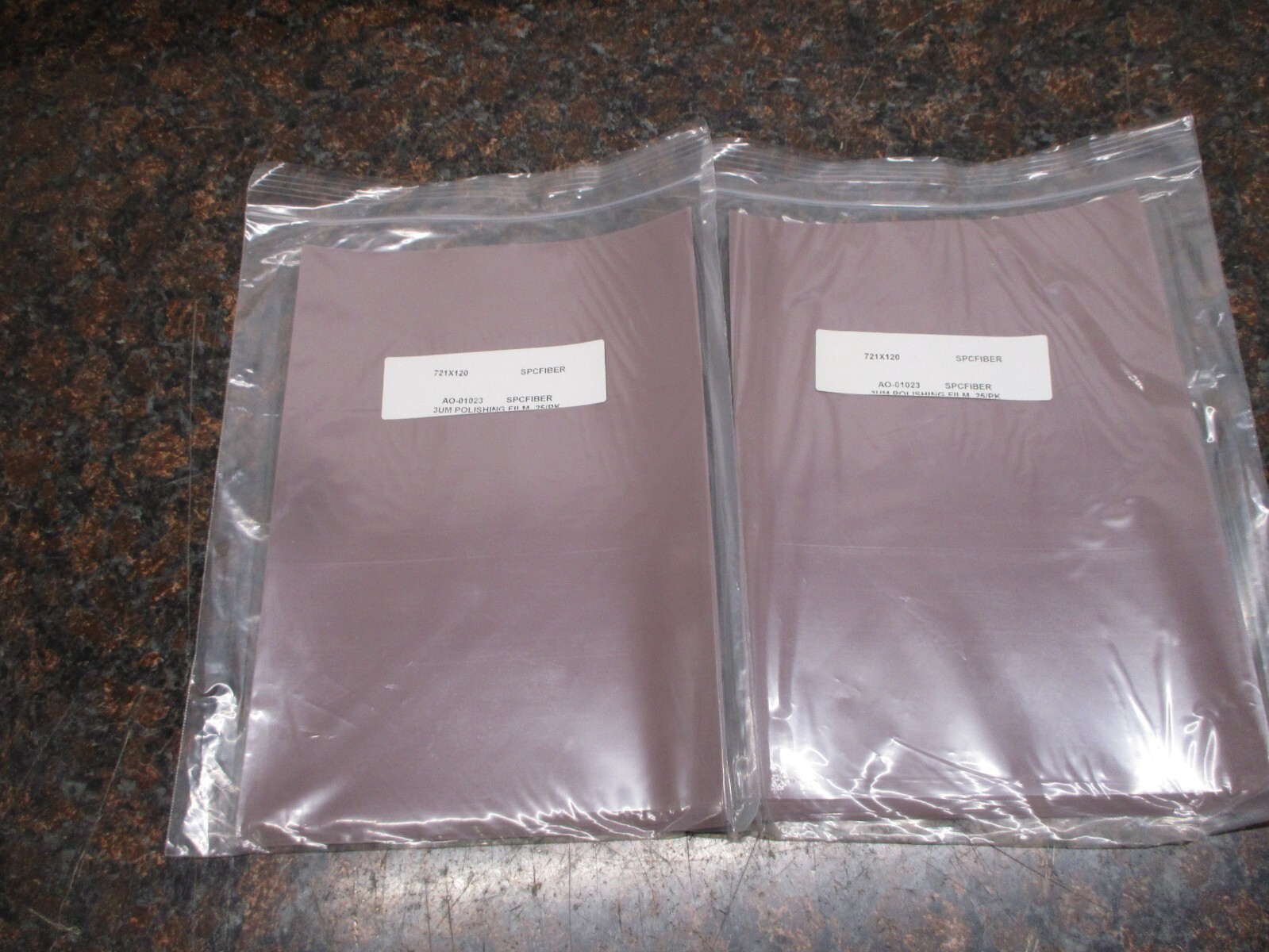 50 NEW FiberXP Fiber Optic Lapping Film 721X120 ALUMINUM OXIDE 9X6.5 AO-01023