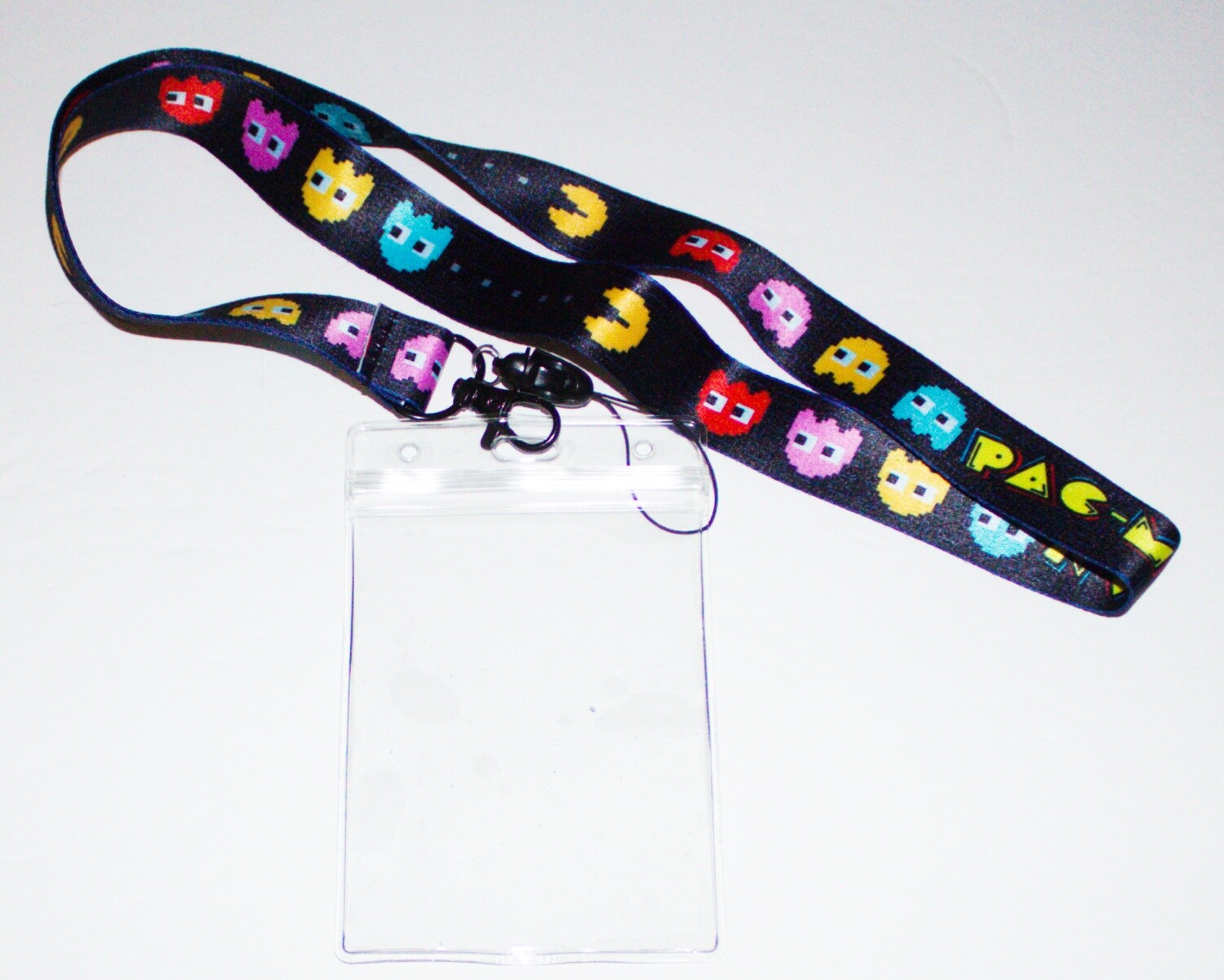 Pac-Man Video Game Character Images Lanyard with ID Badge Holder NEW UNUSED
