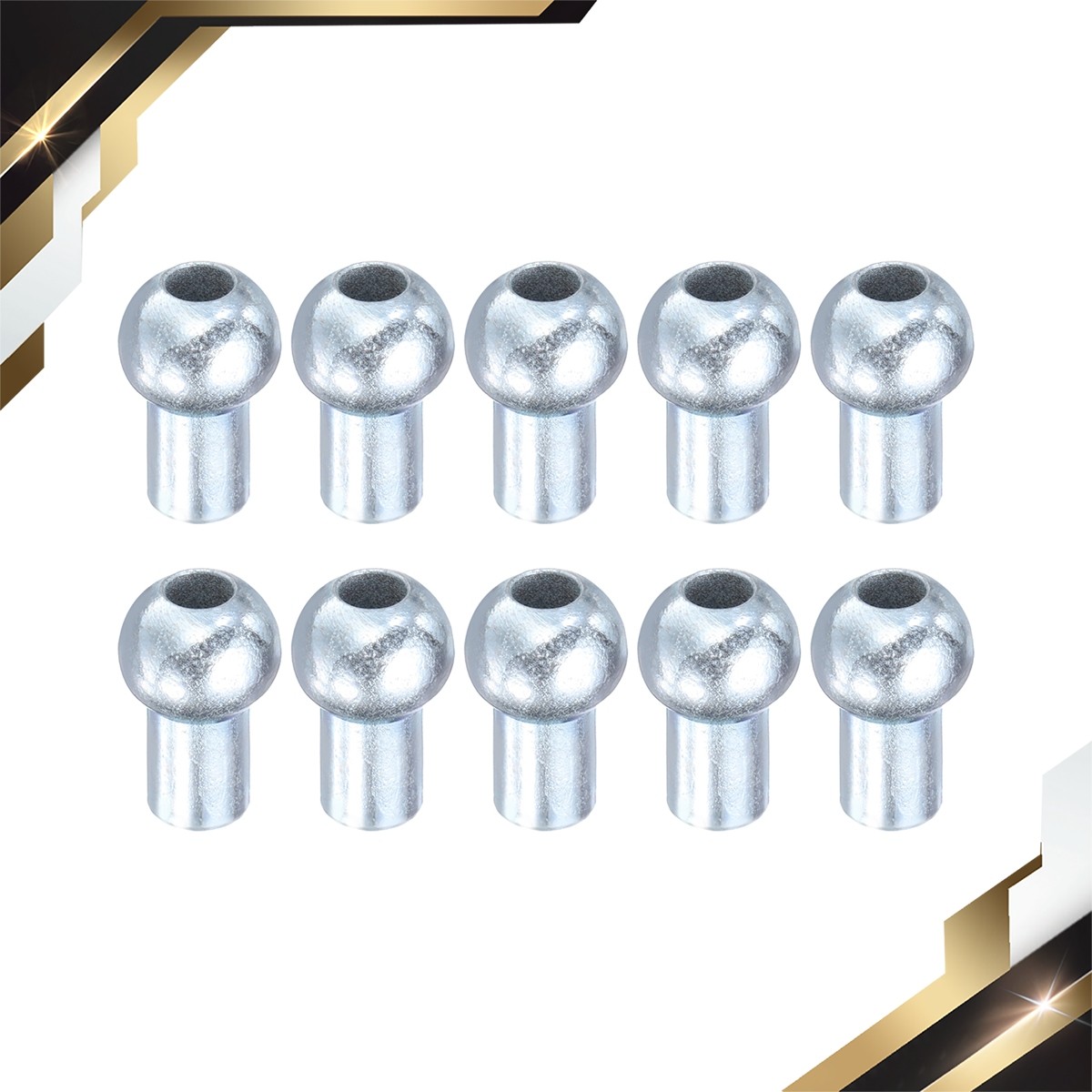 10pcs Cable Ball Stopper for 5mm Gym Machine Silver