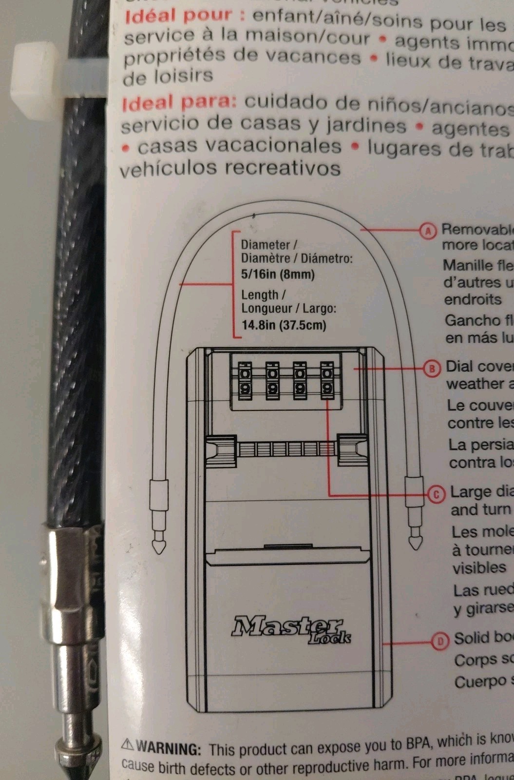 Master Portable Cable Lock Box (5482D)