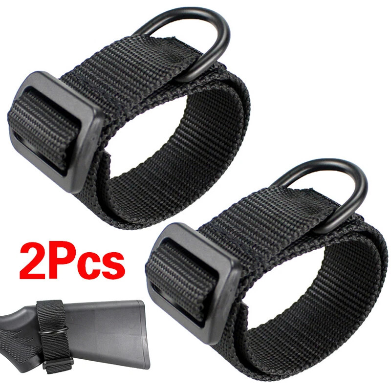 2X Universal Rifle Gun Buttstock Sling Mount Loop Point Strap Butt Stock Airsoft