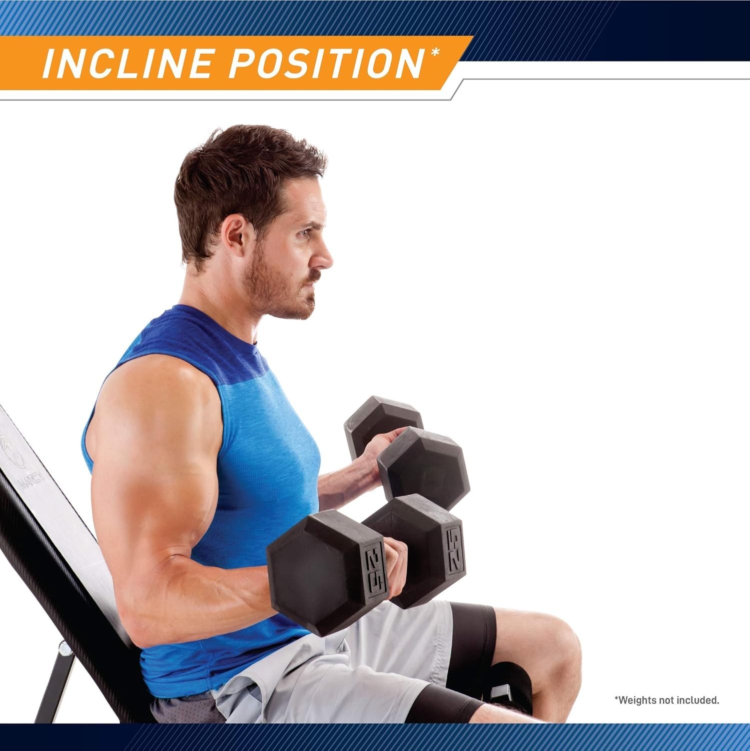 Compact Exercise Bench with Foam Roller Pads - 300 lbs Load, Home Gym Essential