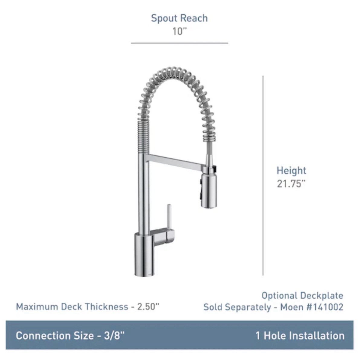 New Moen 5923BG Align One Handle Pulldown Kitchen Faucet - Brushed Gold