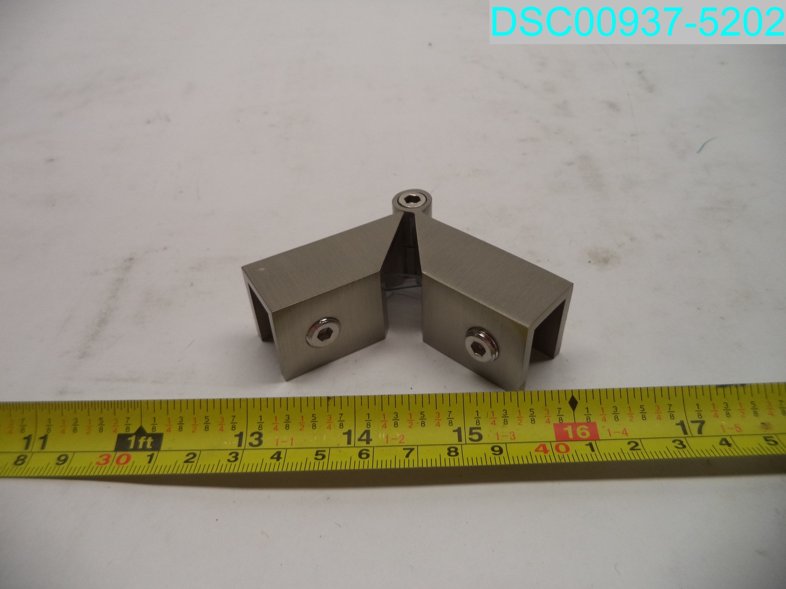 FHC SFCADJBN Adjustable "Slip Fit" Glass Clamp Brushed Nickel
