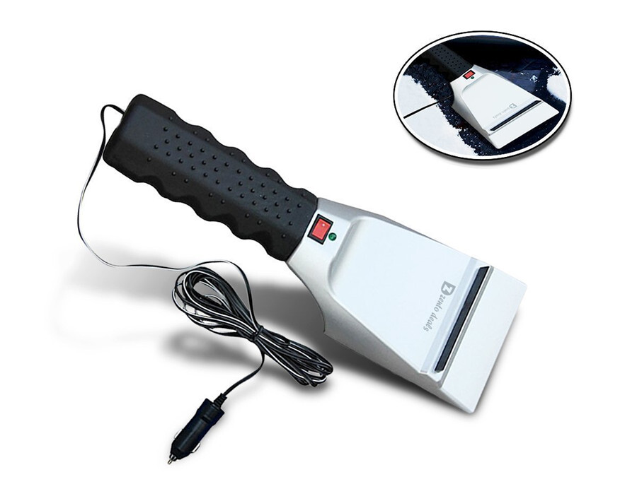 12V Heated Car Winter Windshield Electric Snow and Non-Scratch Ice Scraper 1PC