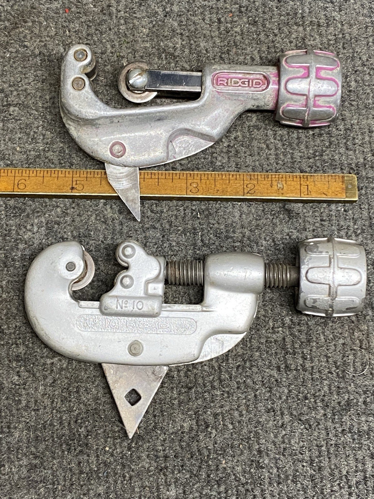 Ridgid Pipe Cutters (2) No. 105 And No. 10 USA