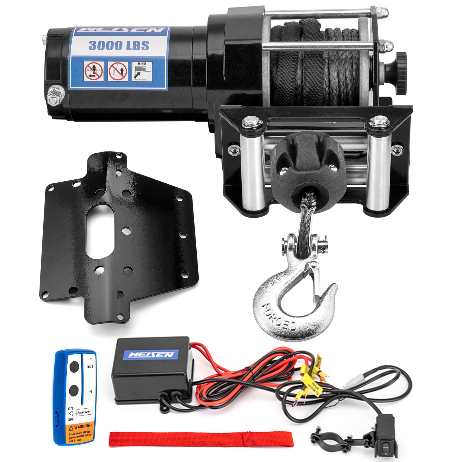 ATV 3000lb 12V Electric Winch Mount Kit For Honda TRX420 Rancher 2007-2013
