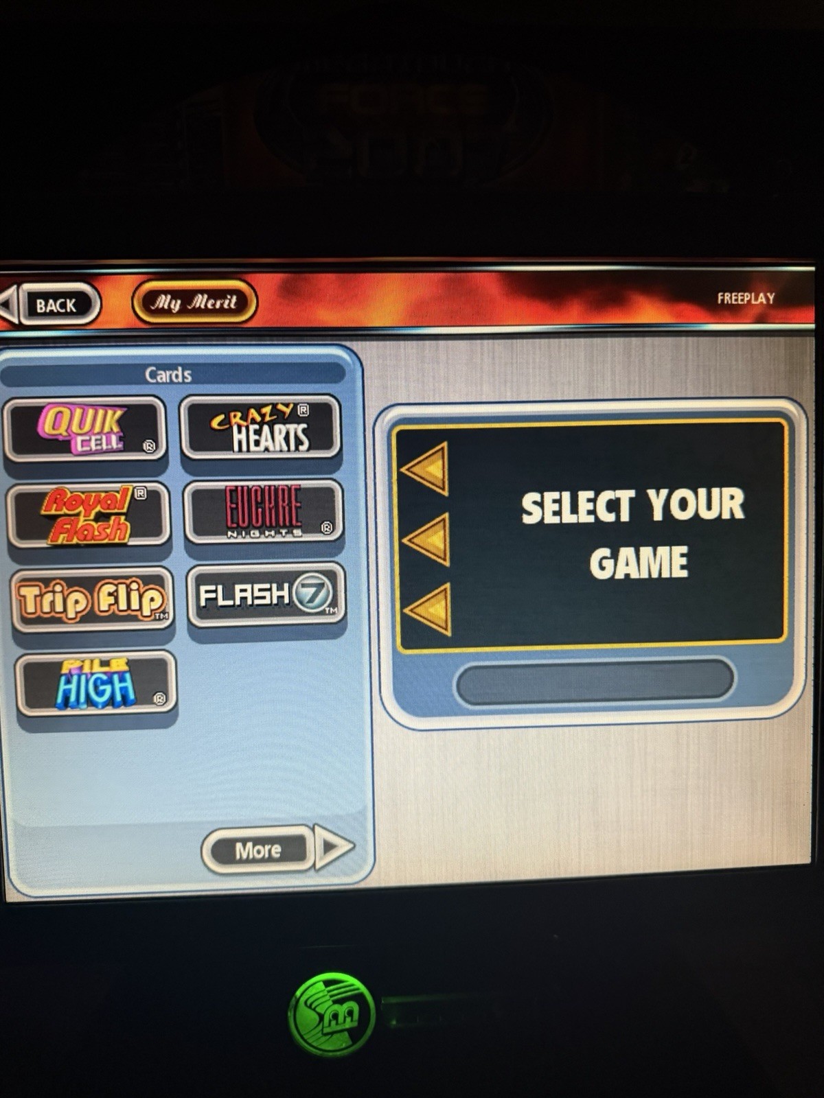 2007.5 Merit Megatouch Force Evo Countertop Touchscreen Arcade Game Machine