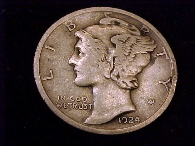1924-P  Mercury Dime, Fine Grade