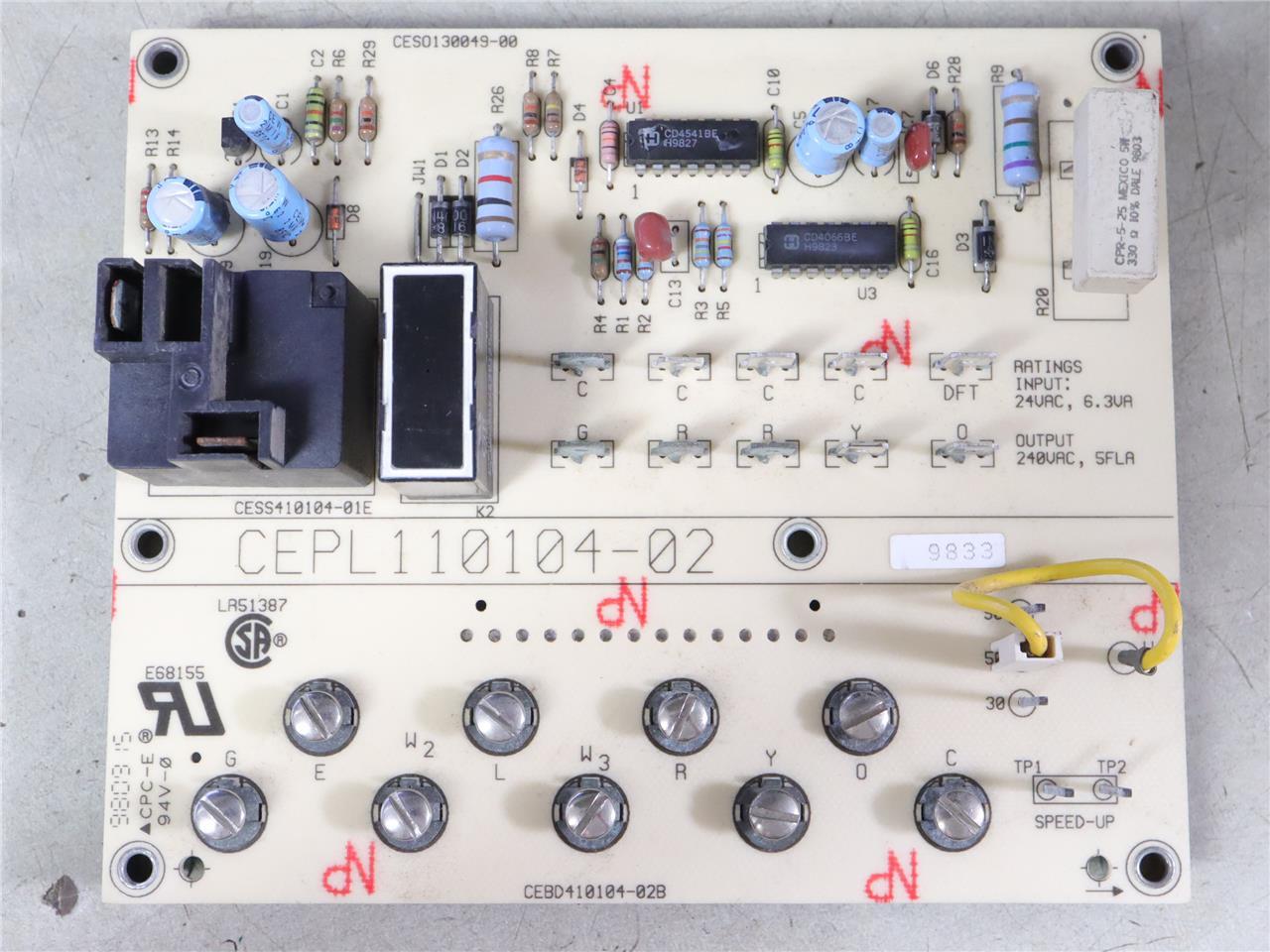 Carrier Bryant CEPL110104-02 Defrost Control Circuit Board