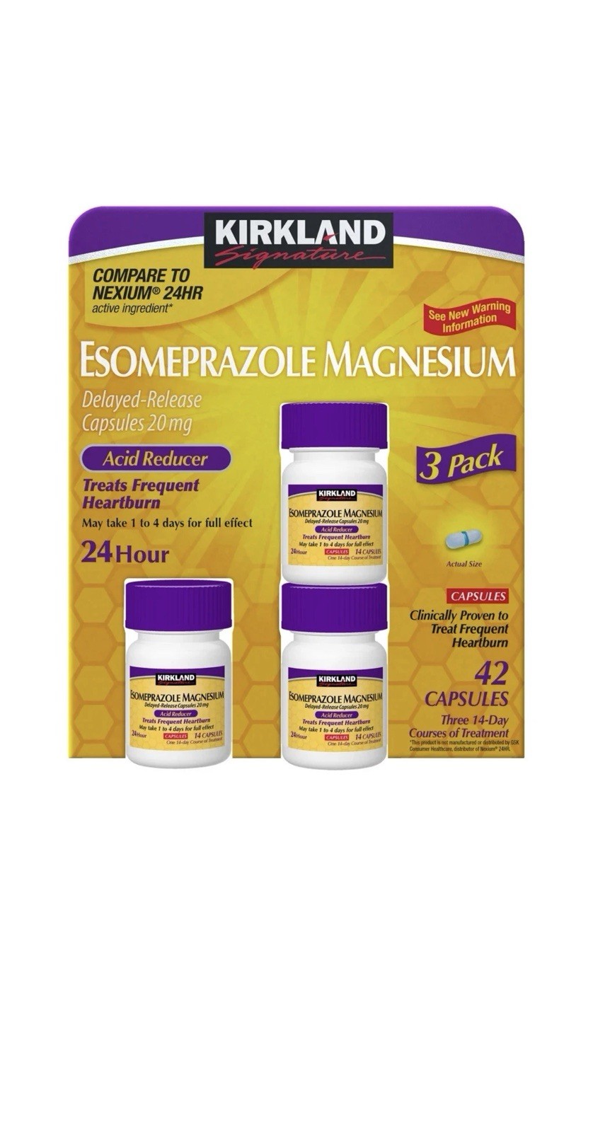 Kirkland Signature Esomeprazole Magnesium Acid Reducer - 42 Capsules