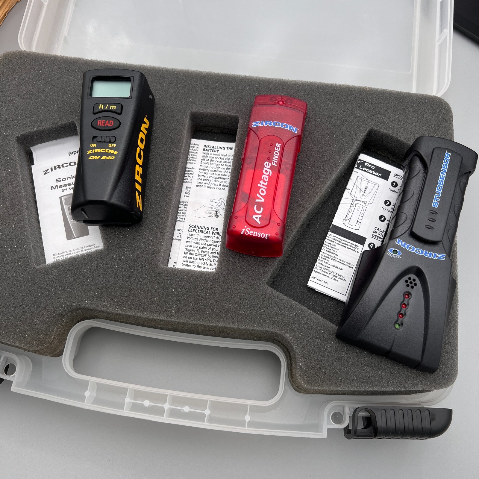 Zircon Stud Finder 3 Piece Set with Target Control for Accurate Wood Wire Detect
