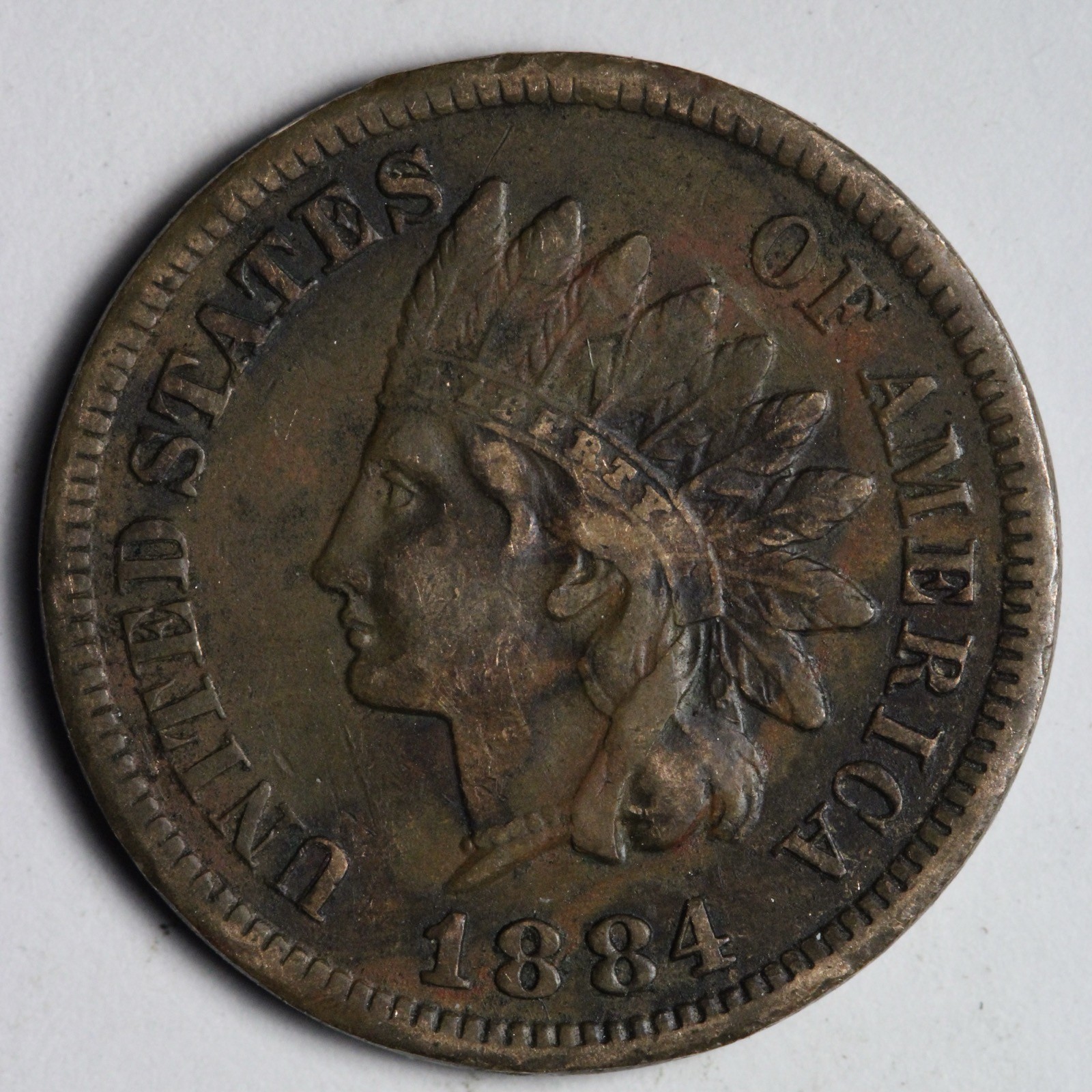 1884 Indian Head Cent Penny VF/XF E110 STGO