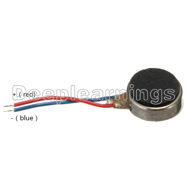 2PCS Coin Flat Vibrating Micro Motor DC 3V 10mm For Pager and Cell Phone Mobile