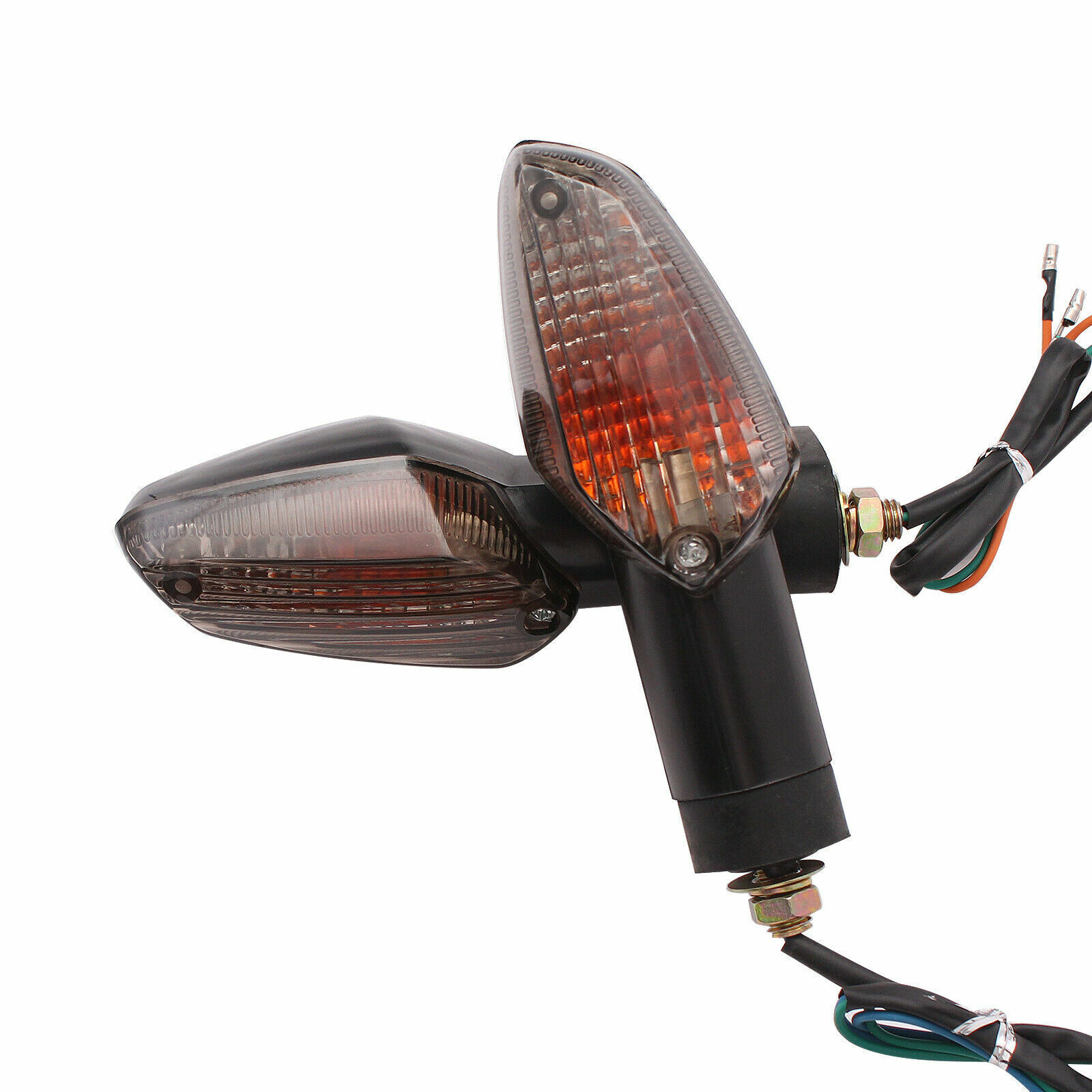 Smoke Pair of Turn Signals For Honda CBR250R 11-18 CBR300R 15-21 CB300F 15-18