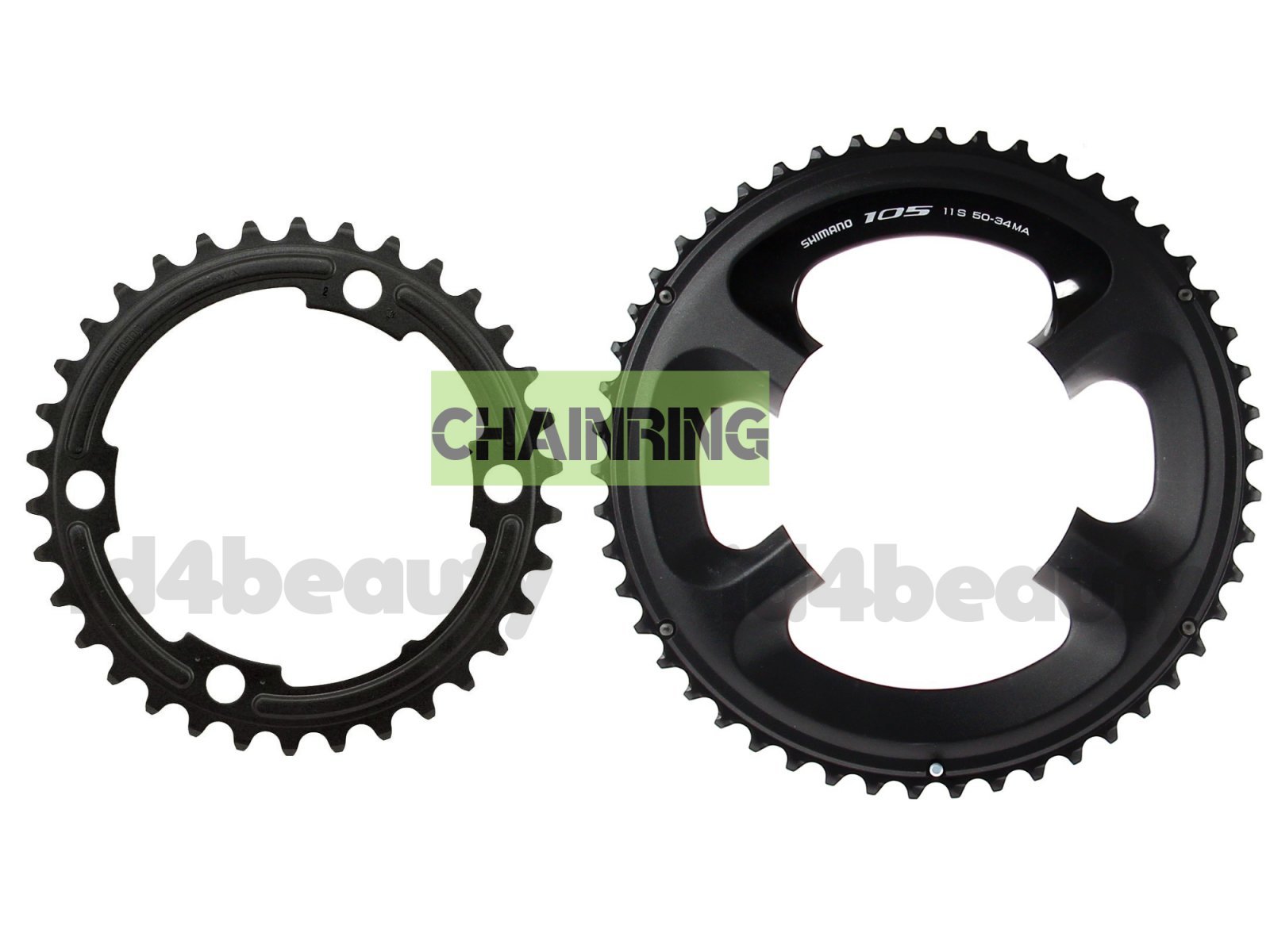 Shimano Genuine 50T & 34T MA 105 FC-5800 Outer/Inner Chainrings 11 Spd