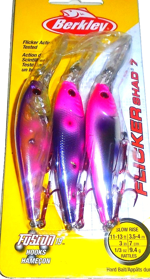 Berkley #7 Flicker Shad Crankbaits (3-Pk-Pox Colors)