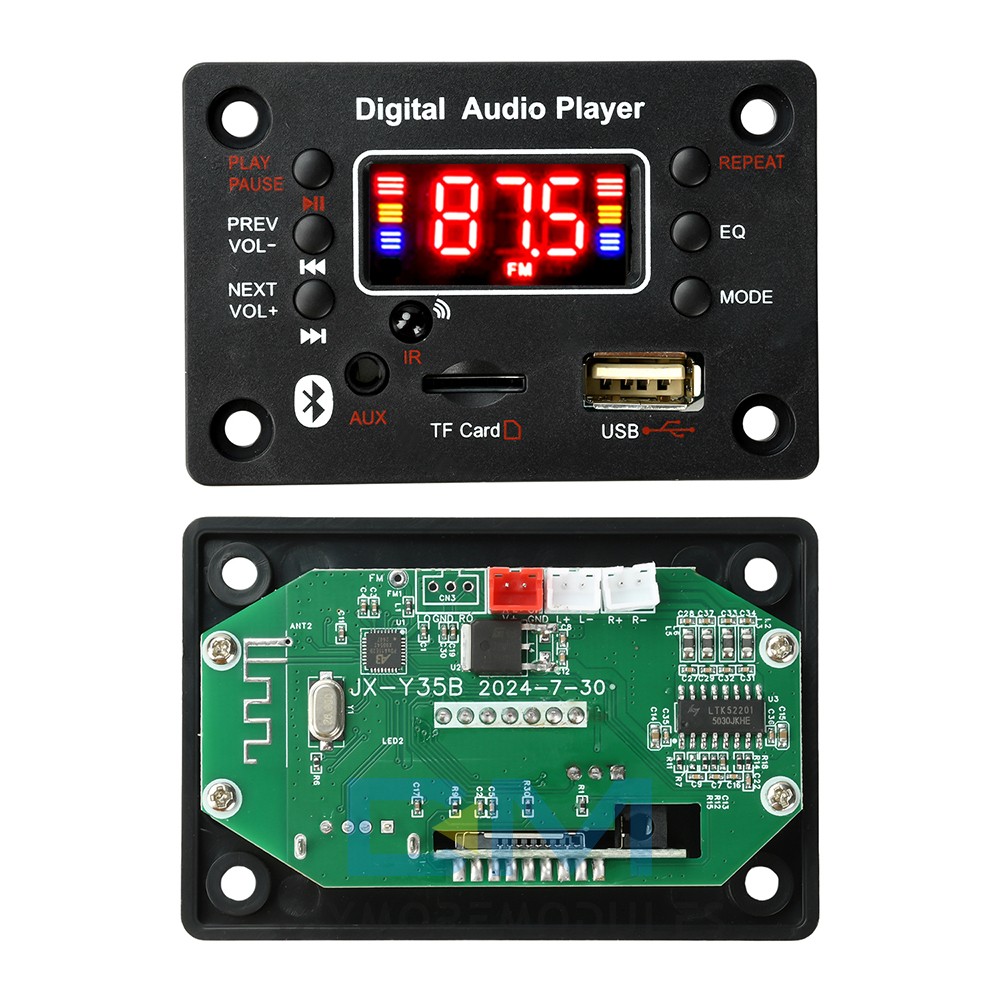 Audio Amplifier Board 2*25W 2CH Bluetooth 5.0 MP3 Decoder Board with Amplifier