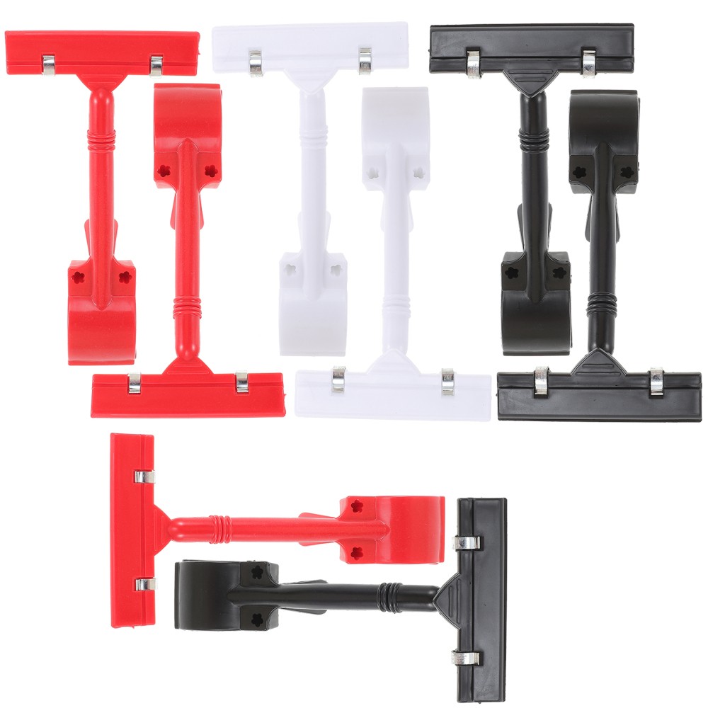 9 Pcs Basket Label Holders Retail Clip Signs Double Head Display Clips