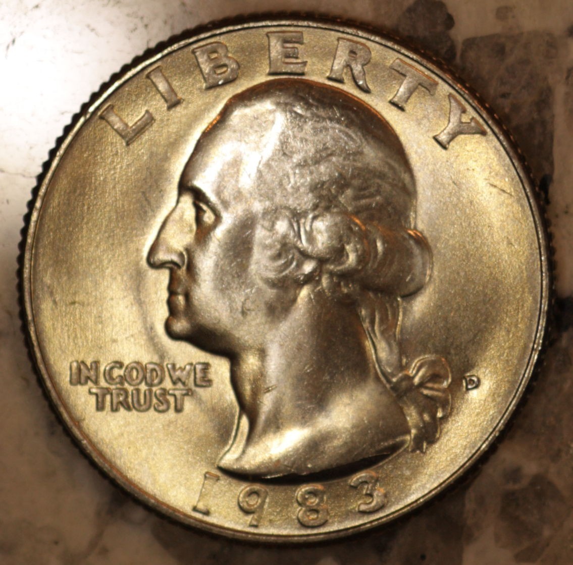 1983 D Washington Quarter GEM BU From OBW Roll