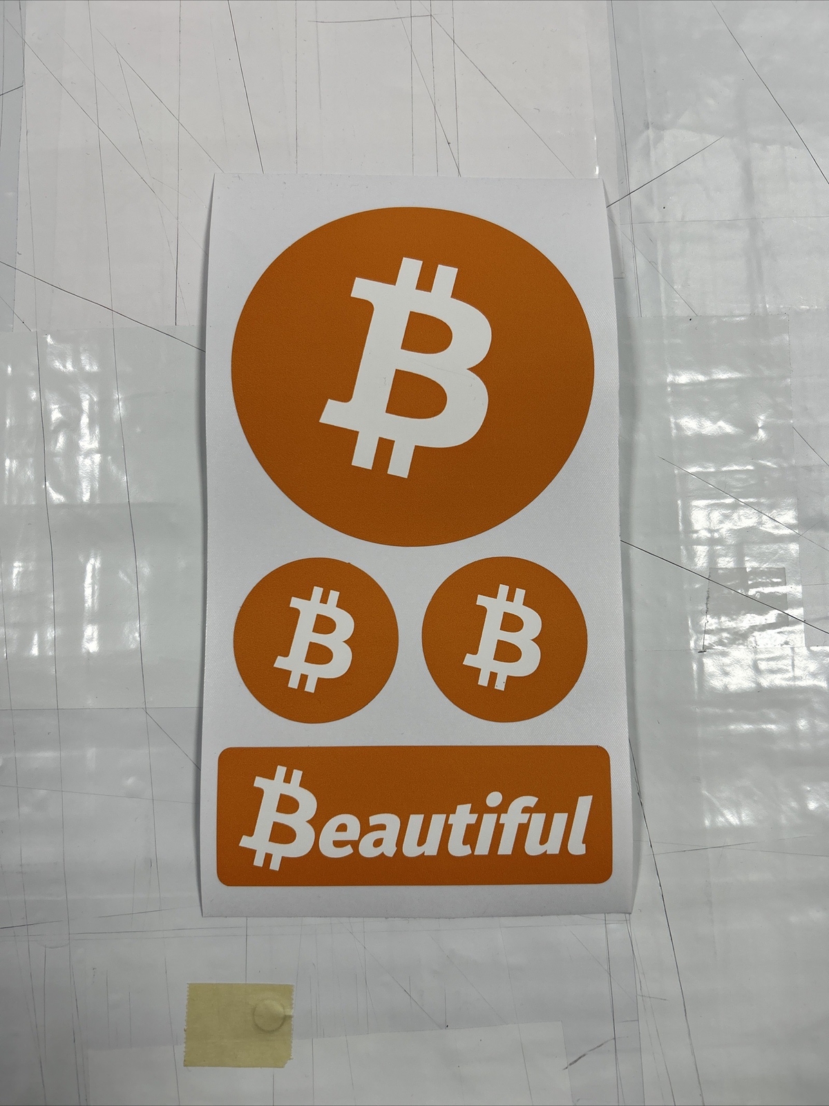 Beautiful Bitcoin Vinyl Decal Set BTC Sticker
