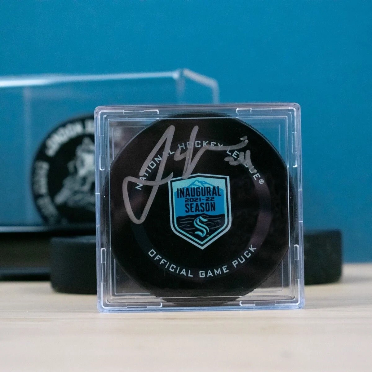 2 NHL Hockey Puck Display Boxes Square Acrylic Case BCW Memorabilia Autographed