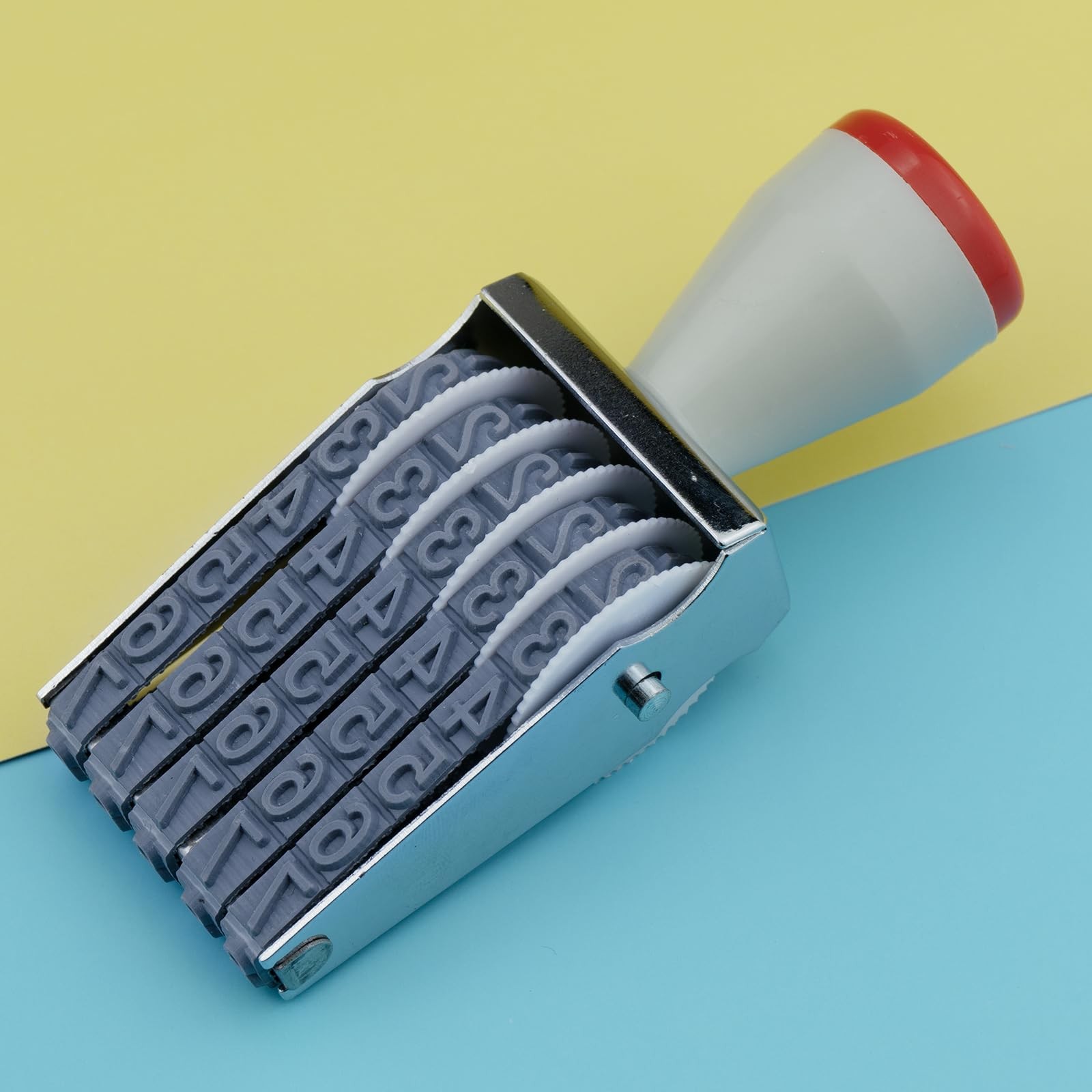 5 Digit Number Stamp by ,Rubber Changeable Office Date Stamp Rotating Adjusta