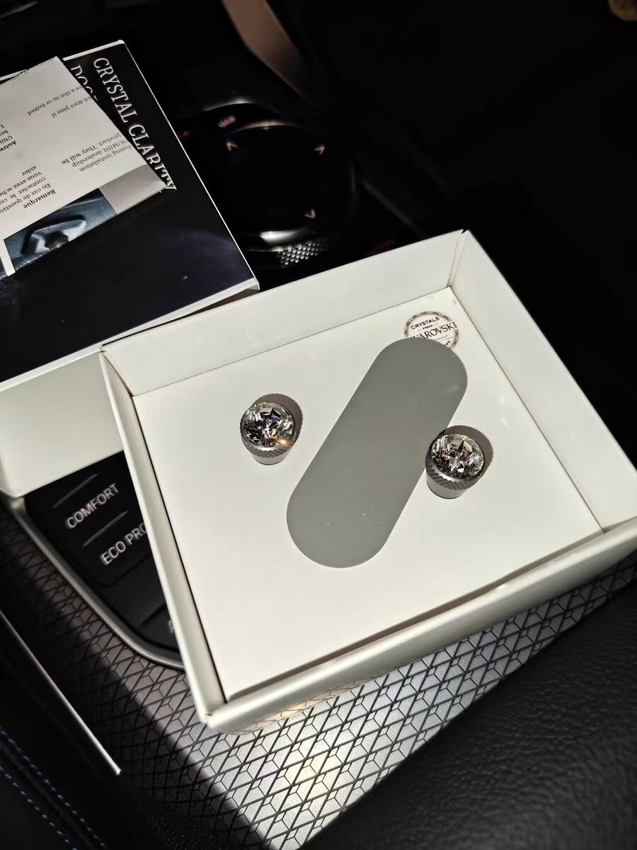 2PCS Crystal Car Interior Door Locking Lock Knob Pull Pins For BMW Mini series