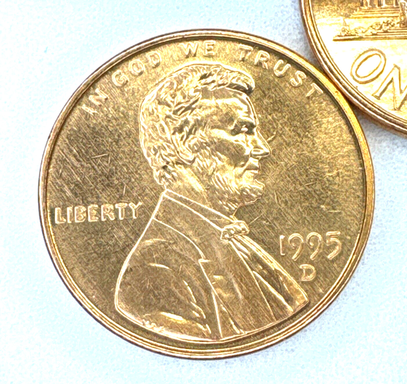 1995 D Denver Lincoln Memorial Cent / Penny BU UNC Brilliant Uncirculated