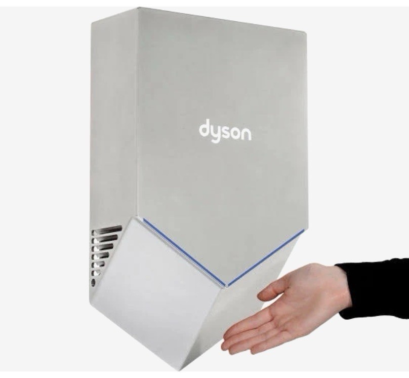 DYSON AIRBLADE HU02 HV NICKEL V HAND DRYER HIGH 220 VOLT AUTO WALL BATHROOM AB12