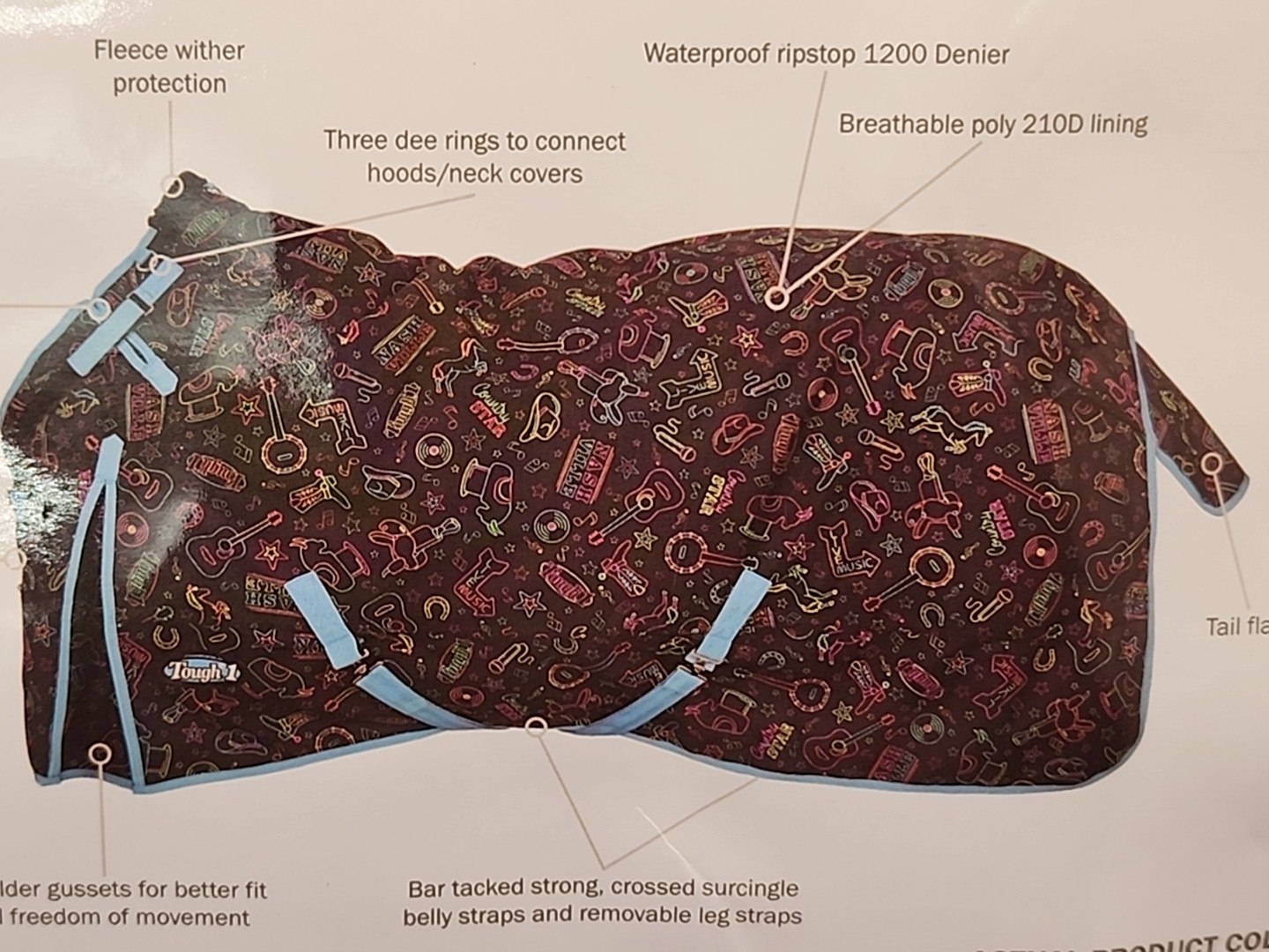 NEW Tough1 1200D Nashville Nights Snuggit to Sheet