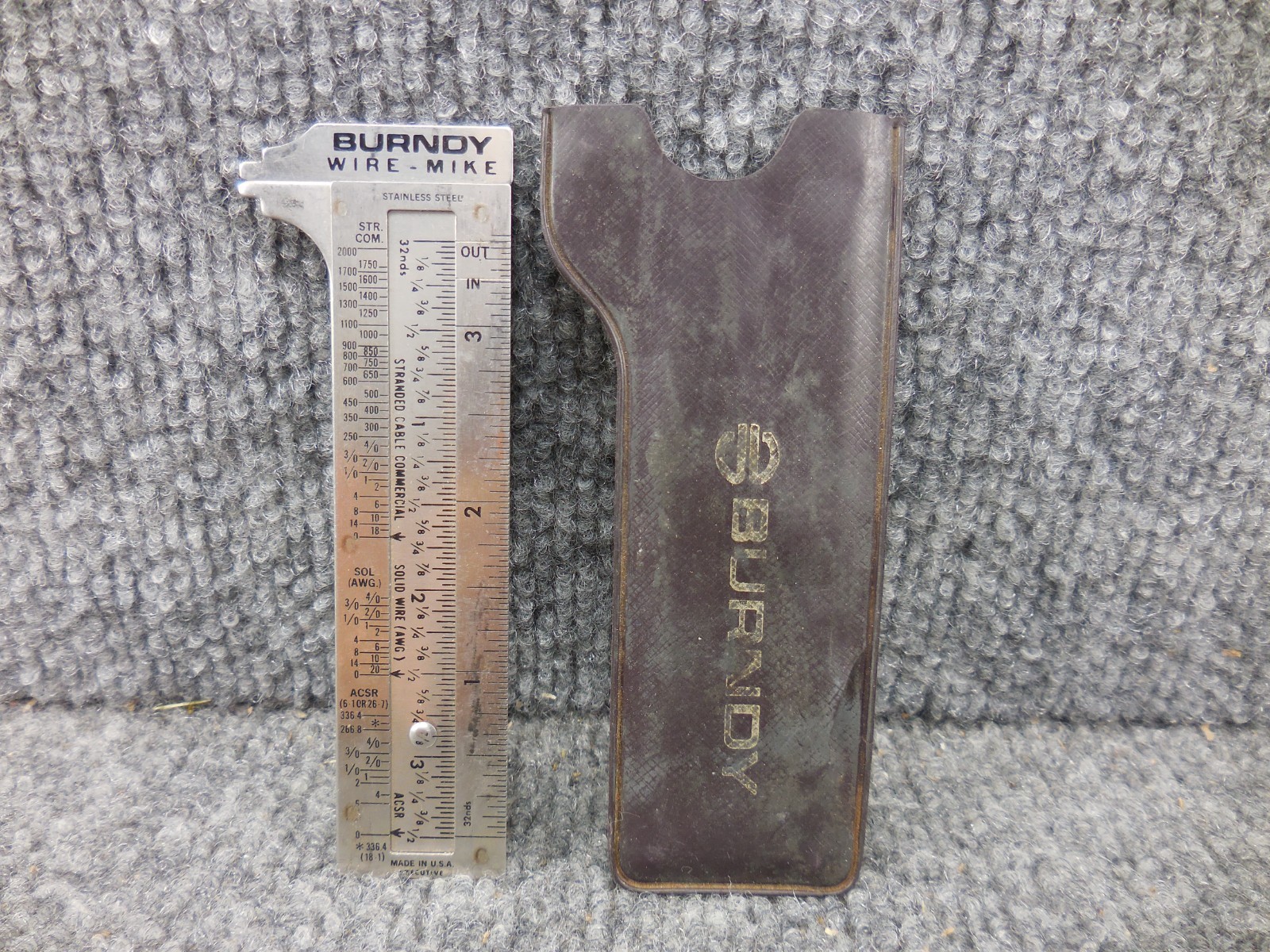 Vintage 1954 Burndy Wire Mike Micrometer Measuring Tool