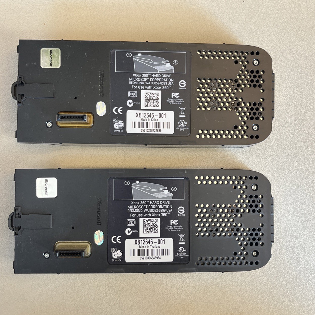 Lot Of 2 OEM Xbox 360 120GB HDD X812646-001 Microsoft External Hard Drives