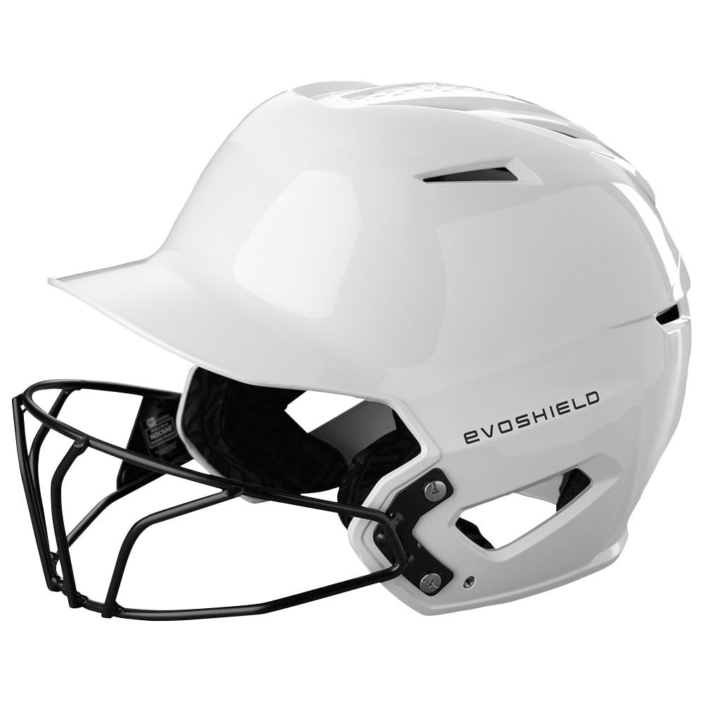 XVT™ 2.0 Gloss Batting Helmet with Facemask  Team White, Large/XLarge