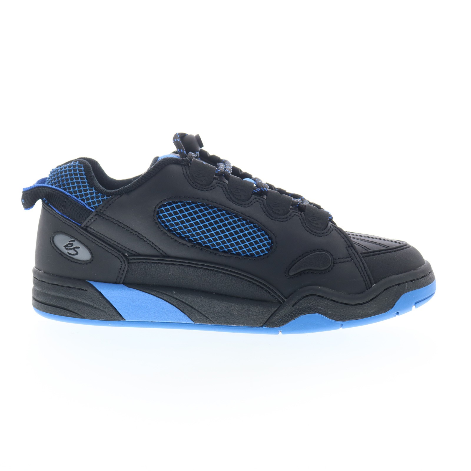 ES Muska 5102000063568 Mens Black Leather Skate Inspired Sneakers Shoes