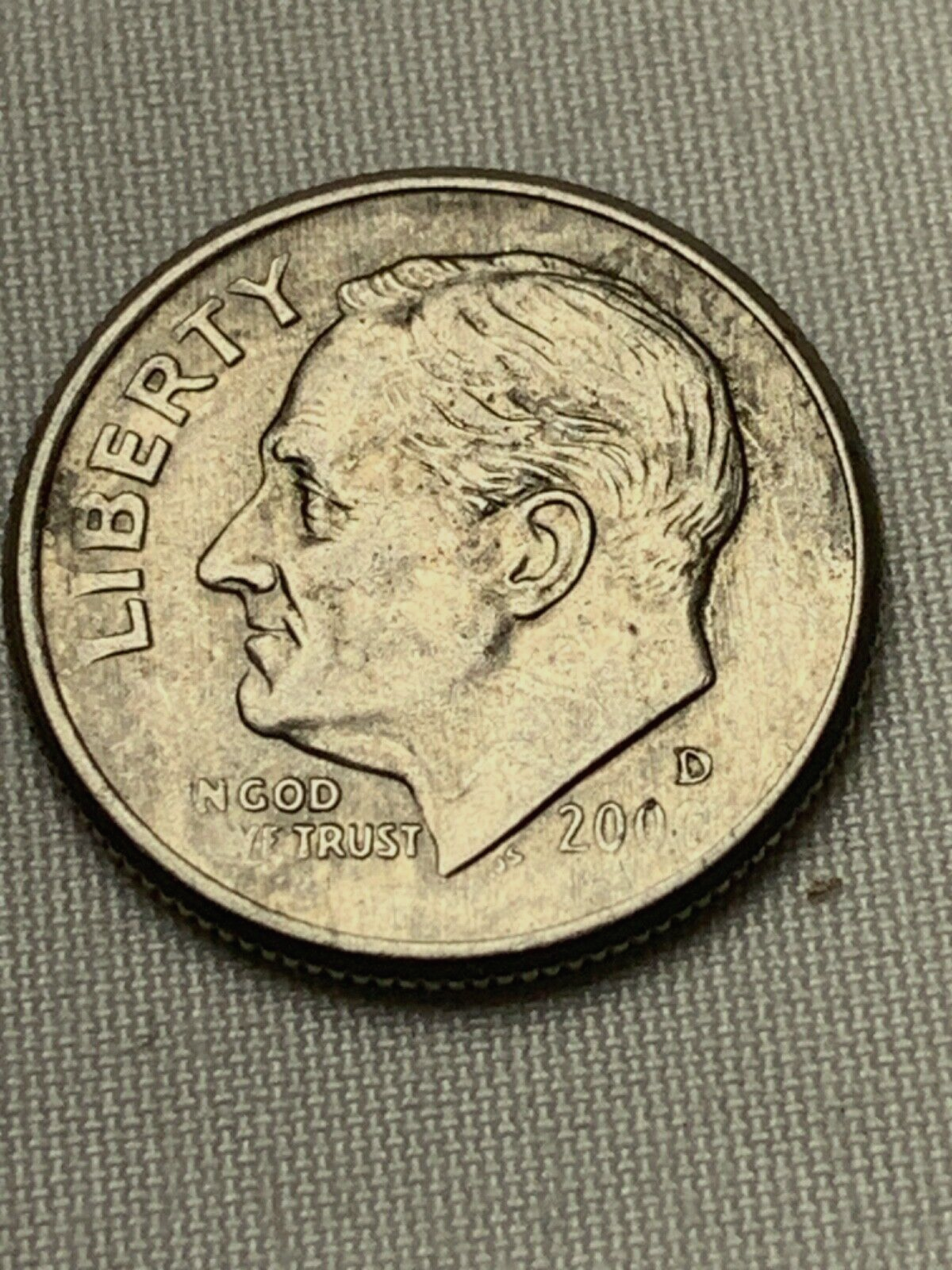 2000 D Off Centered Dime Nice Error Shallow Hit Date RARE Circulated Ungraded