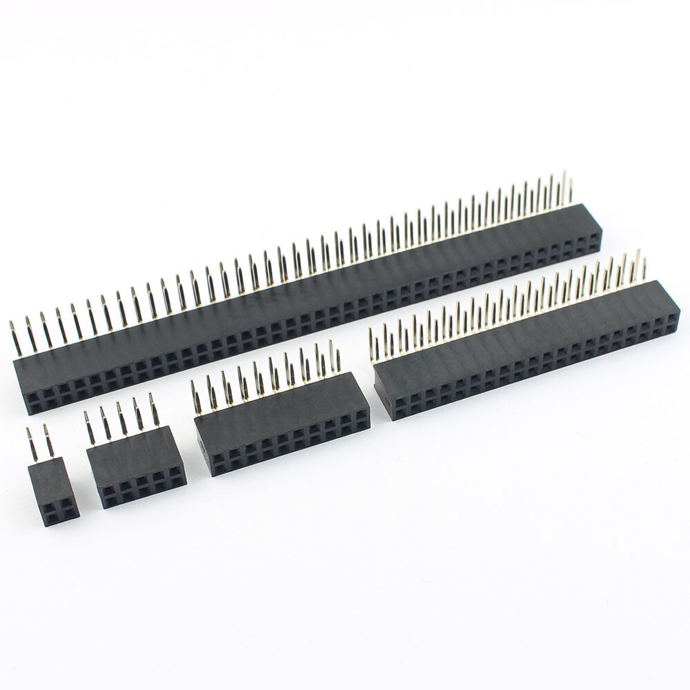 10Pcs 2.0mm 2x2/5/10/20/40 Pin Female Header Strip Double Right Angel Connector