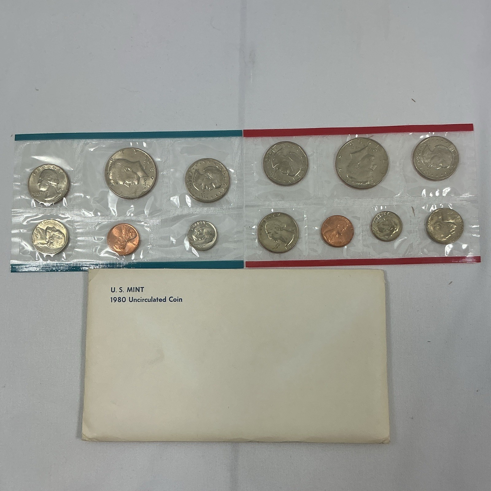 1980 Annual Uncirculated US Mint Set 12 Coins with Susan B Anthony $1
