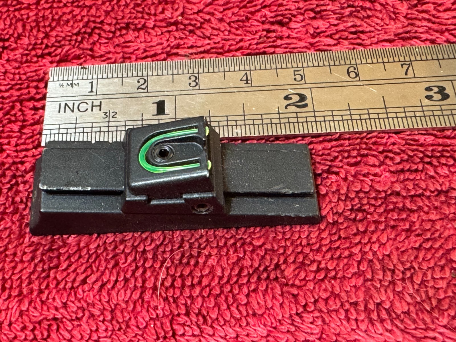 CVA Buckhorn Rear Sight & Screw Fiber Optic-Metal Muzzle Loader- .50 cal- 32515