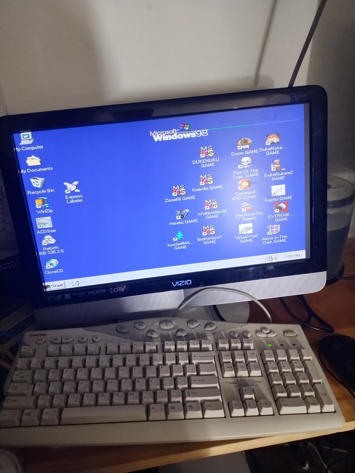 💎 Museum-Quality-Gaming Compaq Presario 5050  – Windows 98 – Complete & Mint 💎