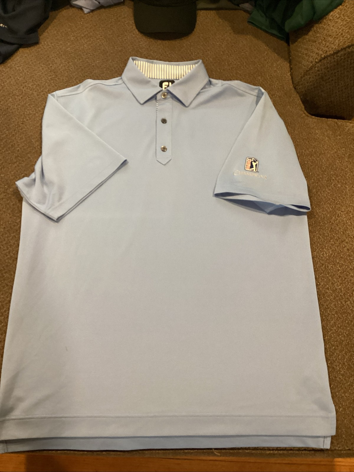 PGA Tour Champions Footjoy Golf Shirt Mens L Very Good Condition