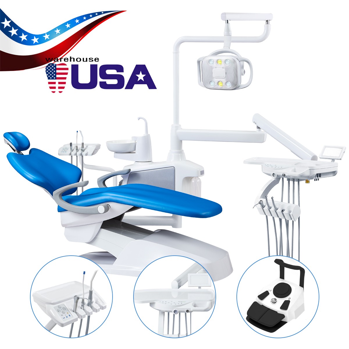 Dental Chair Unit Computer Controlled DC Motor /Dental Delivery Unit System Cart