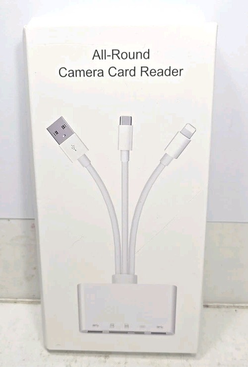 ALL-ROUND SD & TF CAMERA CARD READER NK-1032 PRO ADAPTER USB-C & Apple Lightning