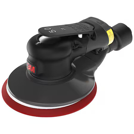 3M 7100258886 Air Orbital Sander, 5 In Disc Dia, Palm