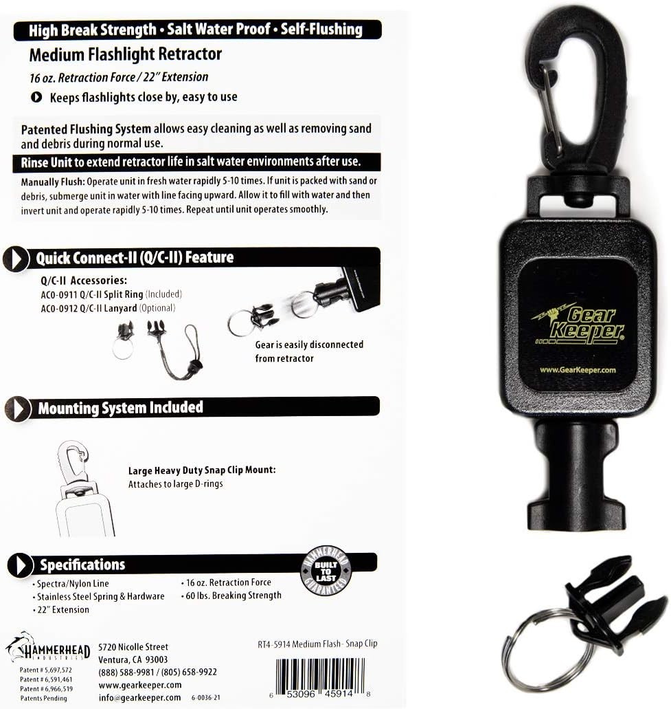 Professional Scuba Retractor - Effortless Gear Access with Self-Flushing Design