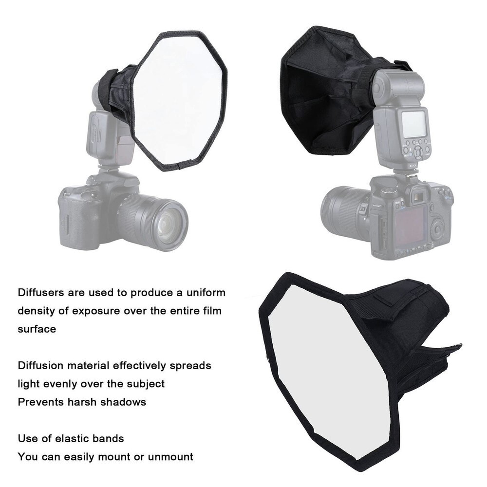 Durable 20cm/7.87" Octangle Style Foldable Soft Flash Light Diffuser Softbox USA